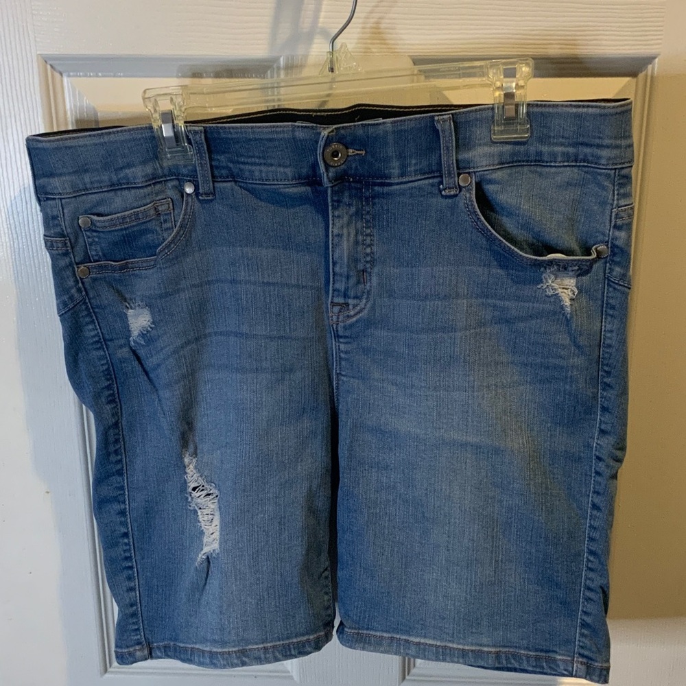 Torrid Distressed Blue Jean Shorts